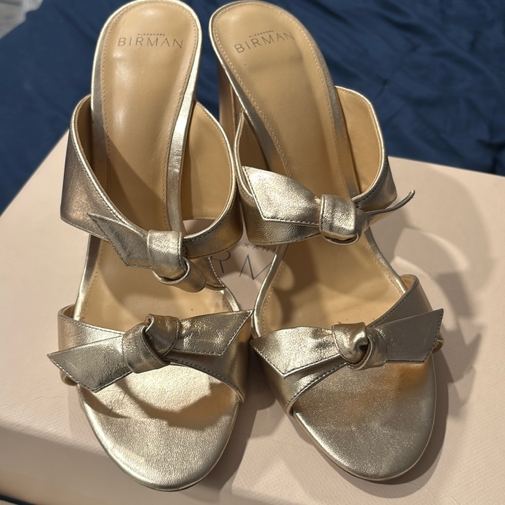 Alexandre Birman Gold Chunk Heel